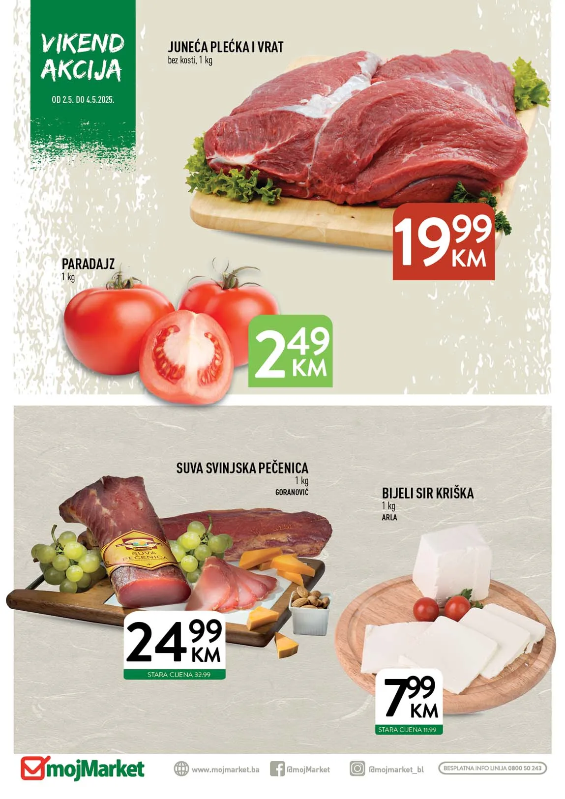 Moj market Vikend akcija sniženja do 04.05.2025