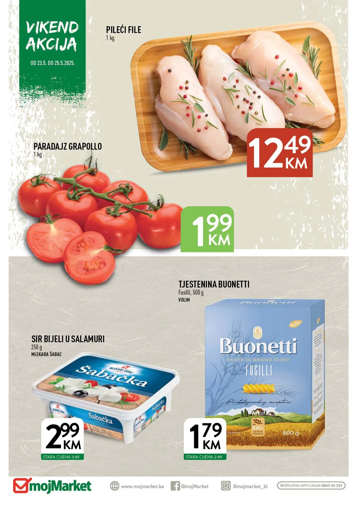 Moj market Vikend akcija sniženja do 25.05.2025
