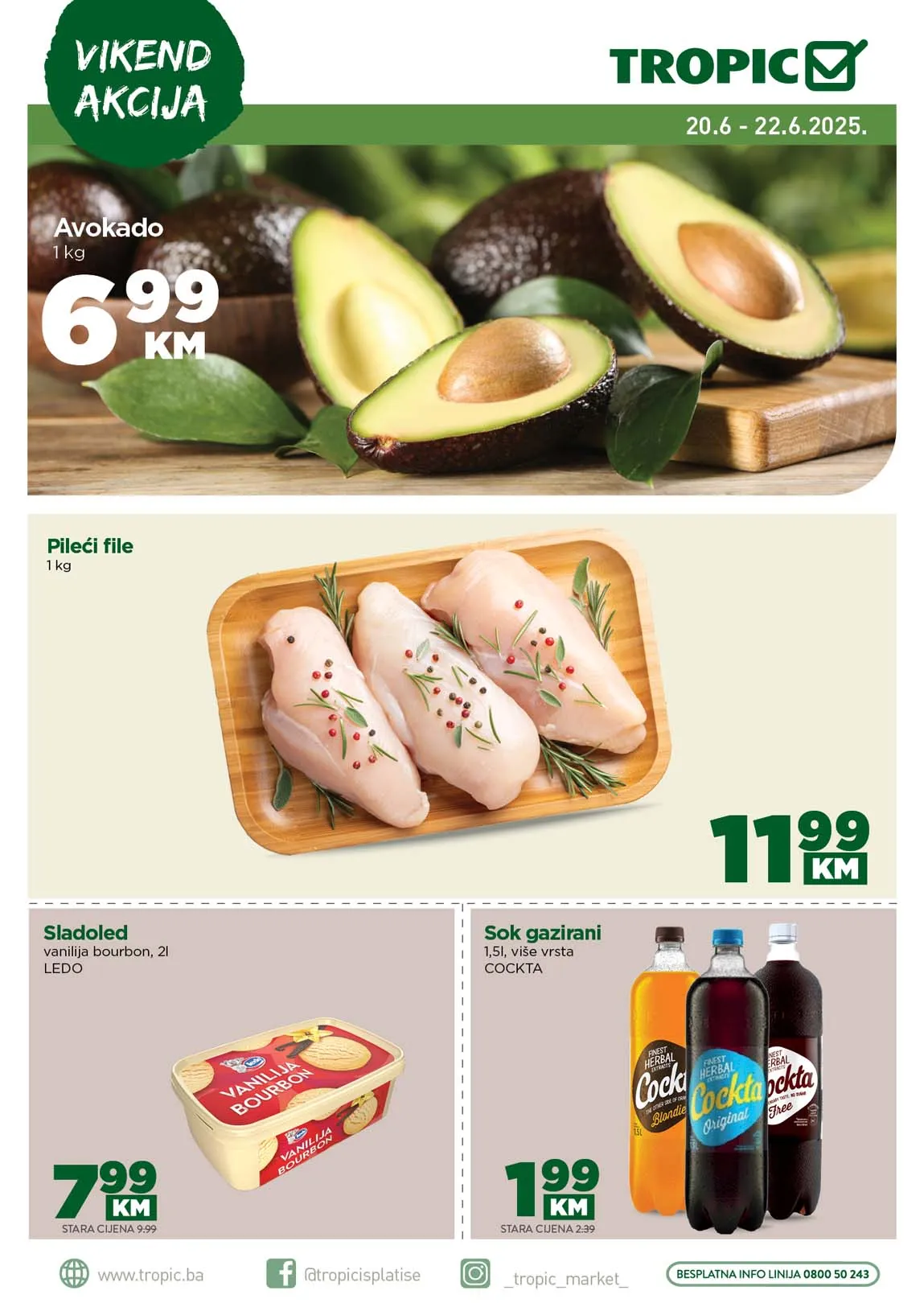 Tropic Vikend akcija sniženja 22.06.2025