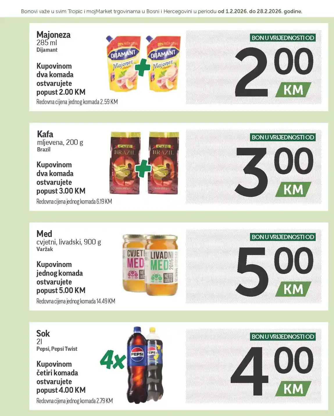 katalog bonbonjera Tropic i Moj market snizenja