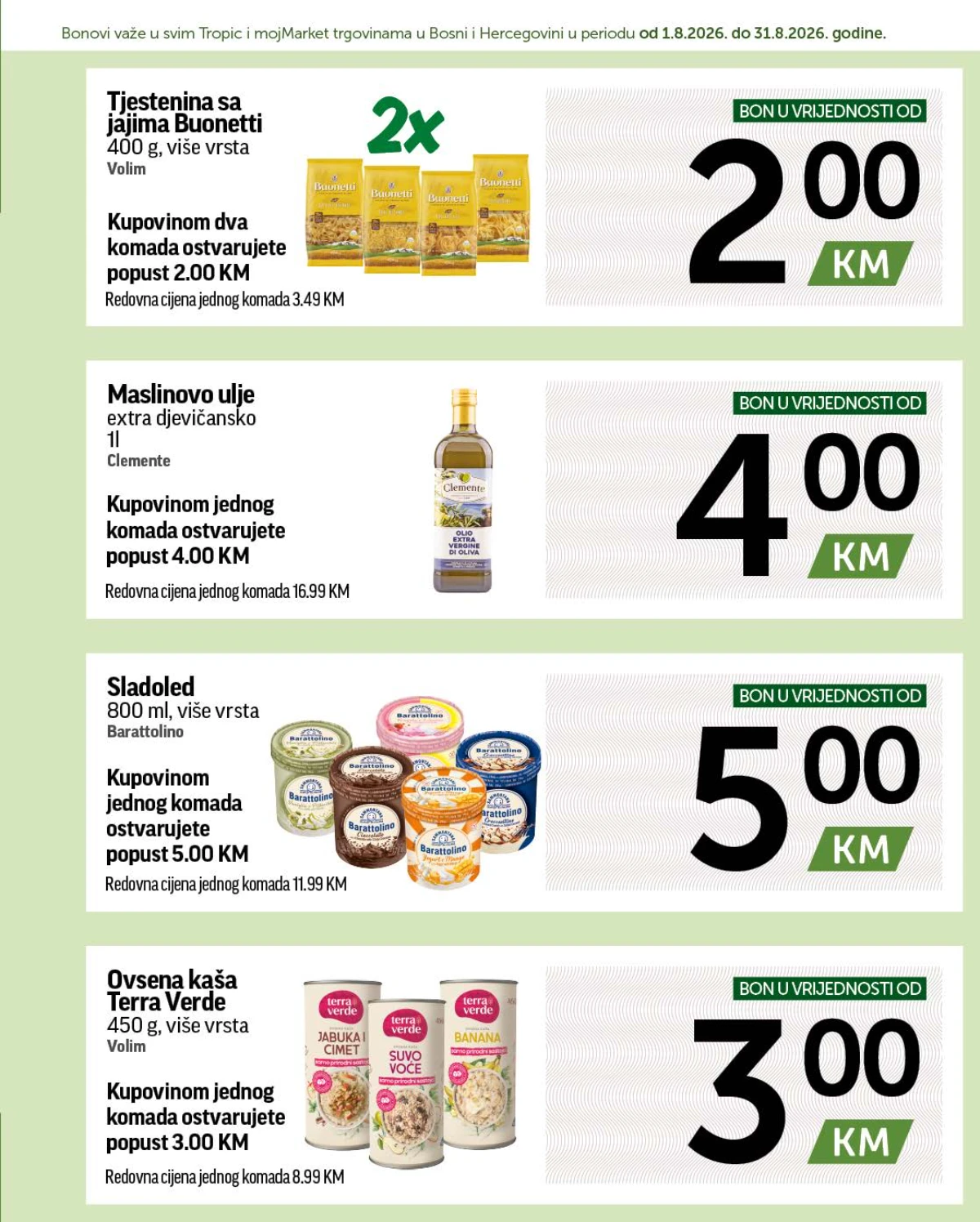 Tropic i Moj Market Super Bonbonjera – bonovi za prehrambene proizvode i dodatne uštede