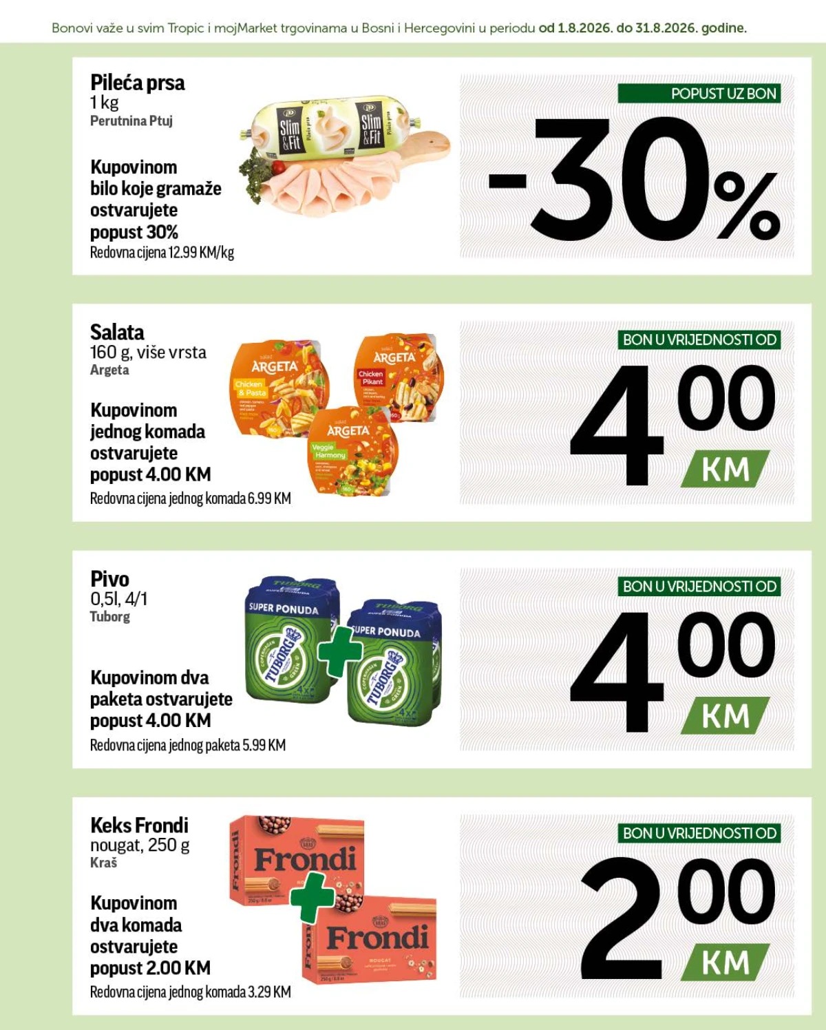 Tropic i Moj Market Super Bonbonjera – bonovi za kafu, napitke i prehrambene proizvode