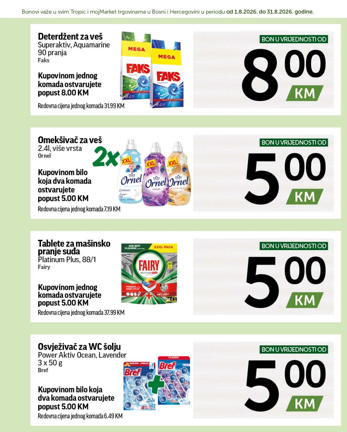 Tropic i Moj Market Super Bonbonjera – bonovi za piće i prehrambene proizvode