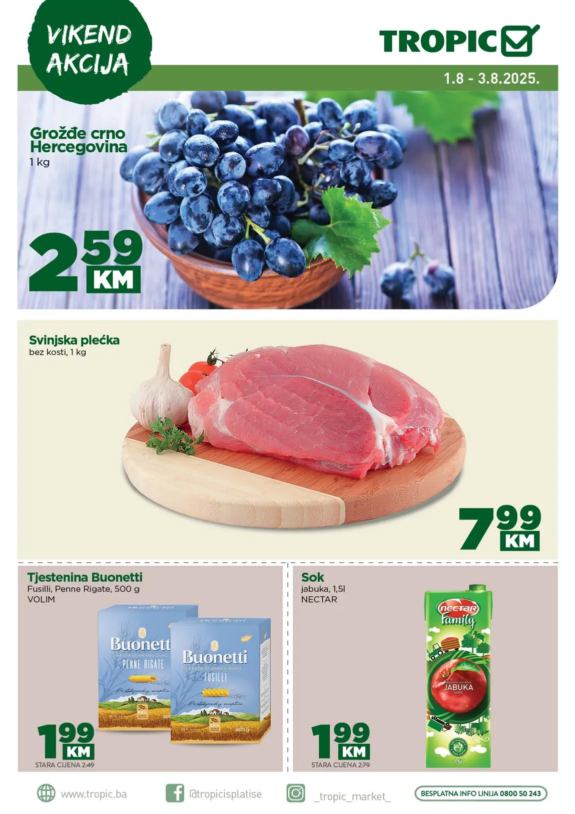 Tropic Vikend akcija – Velika sniženja do 03.08.2025