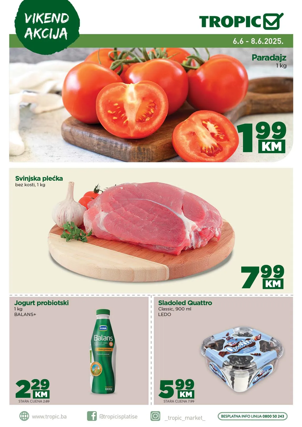 Tropic Vikend akcija sniženja 08.06.2025