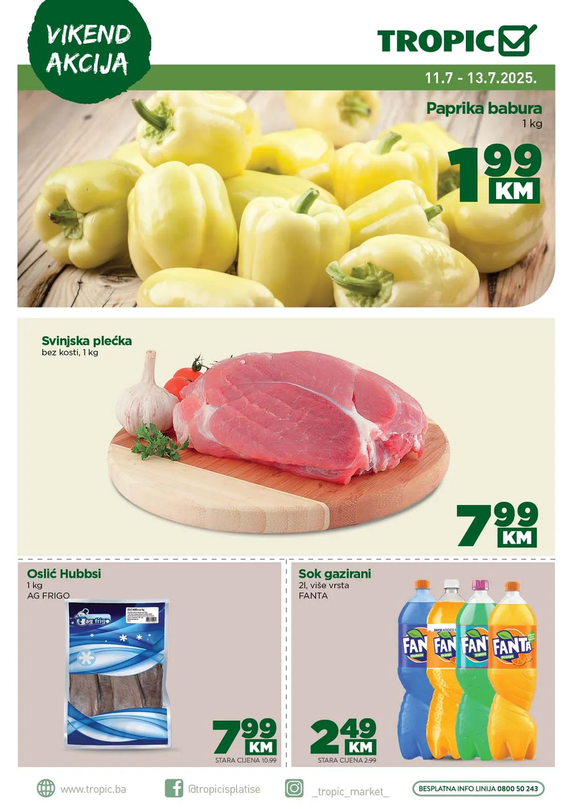 Tropic vikend akcija – Sniženja do 13. jula 2025! Svi Tropic popusti na jednom mjestu