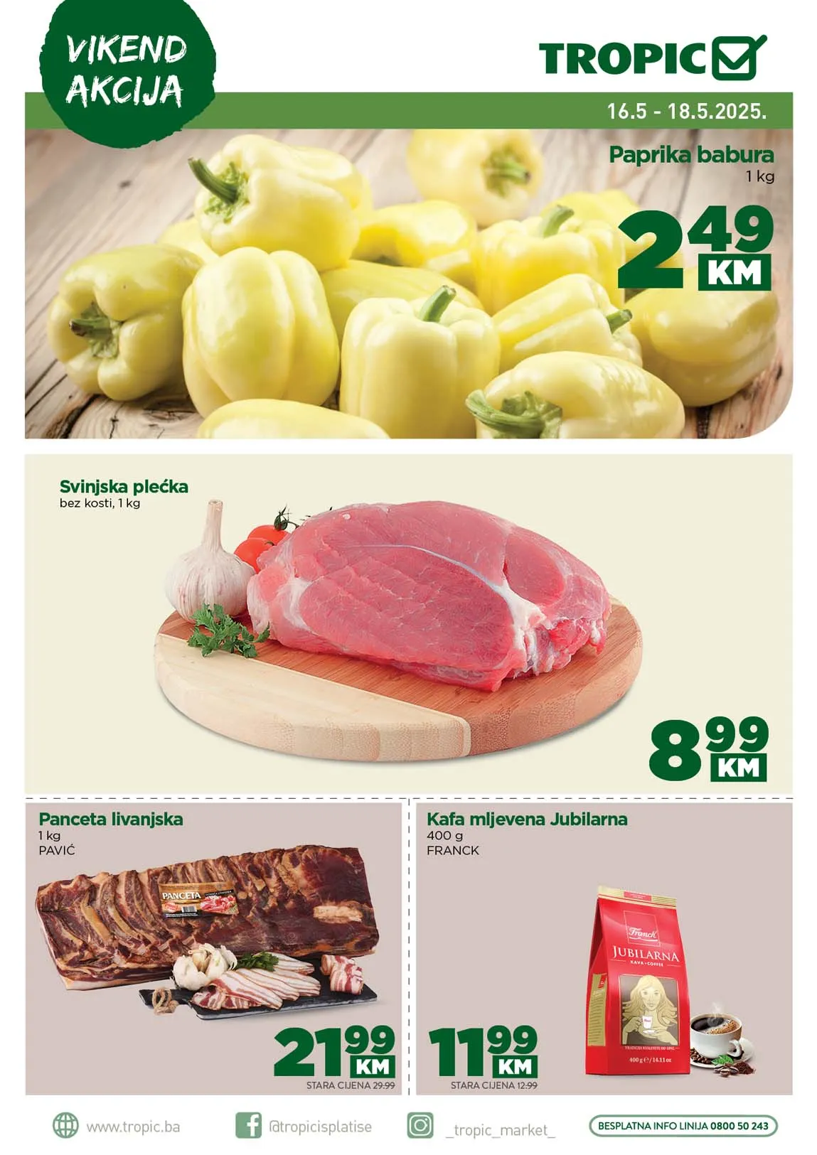 Tropic Vikend akcija sniženja 18.05.2025