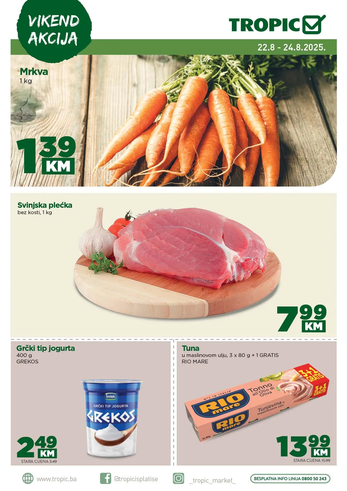 Tropic Vikend Akcija – Sniženja i popusti do 24.08.2025