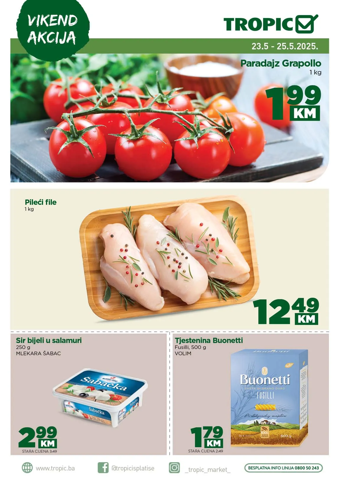 Tropic Vikend akcija sniženja 25.05.2025