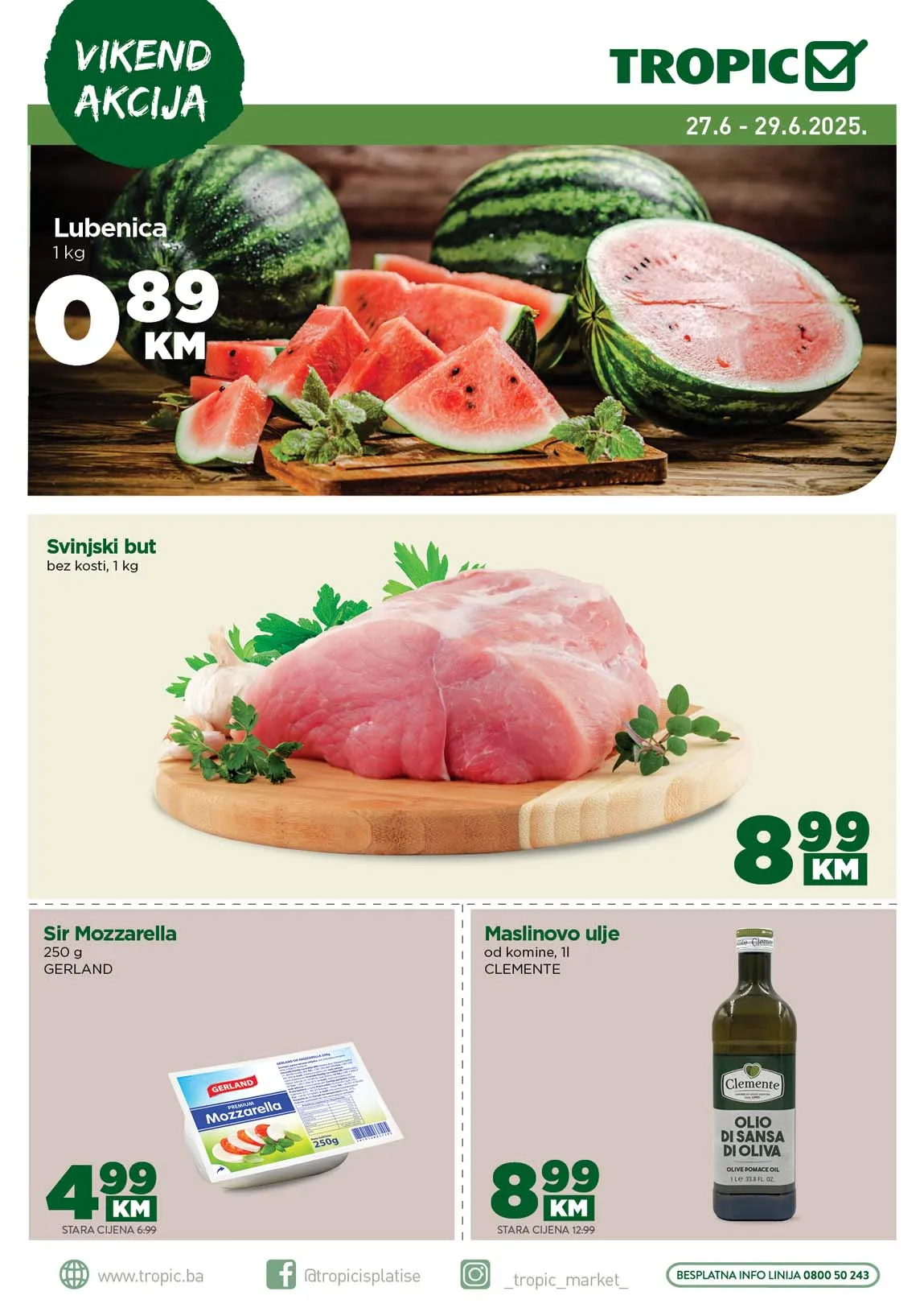 Tropic Vikend akcija sniženja 29.06.2025