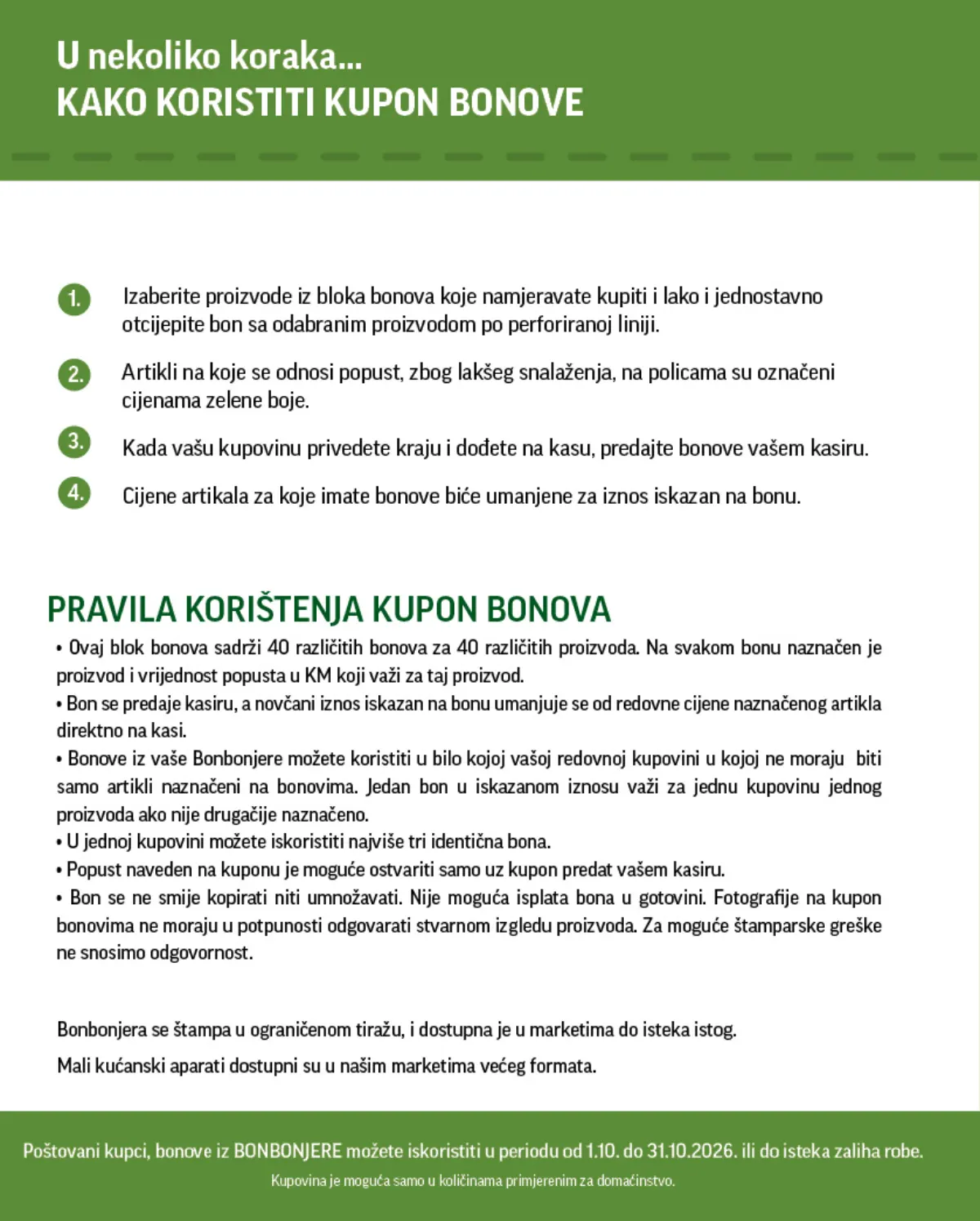 Crvena jabuka Super BONbonjera – pravila i način korištenja kupona