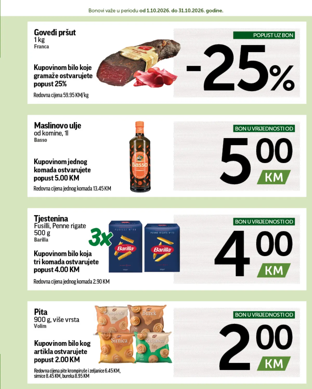 Crvena jabuka Super BONbonjera – goveđi pršut, maslinovo ulje, tjestenina i pita