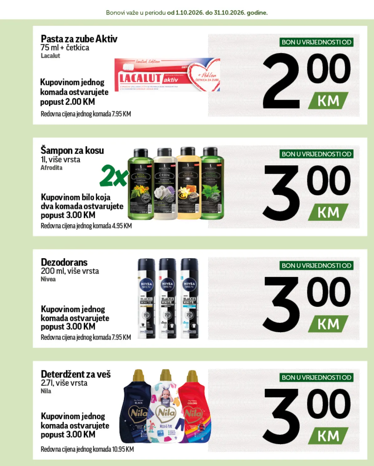 Crvena jabuka Super BONbonjera – Lacalut pasta, šampon za kosu, dezodorans i Nila deterdžent