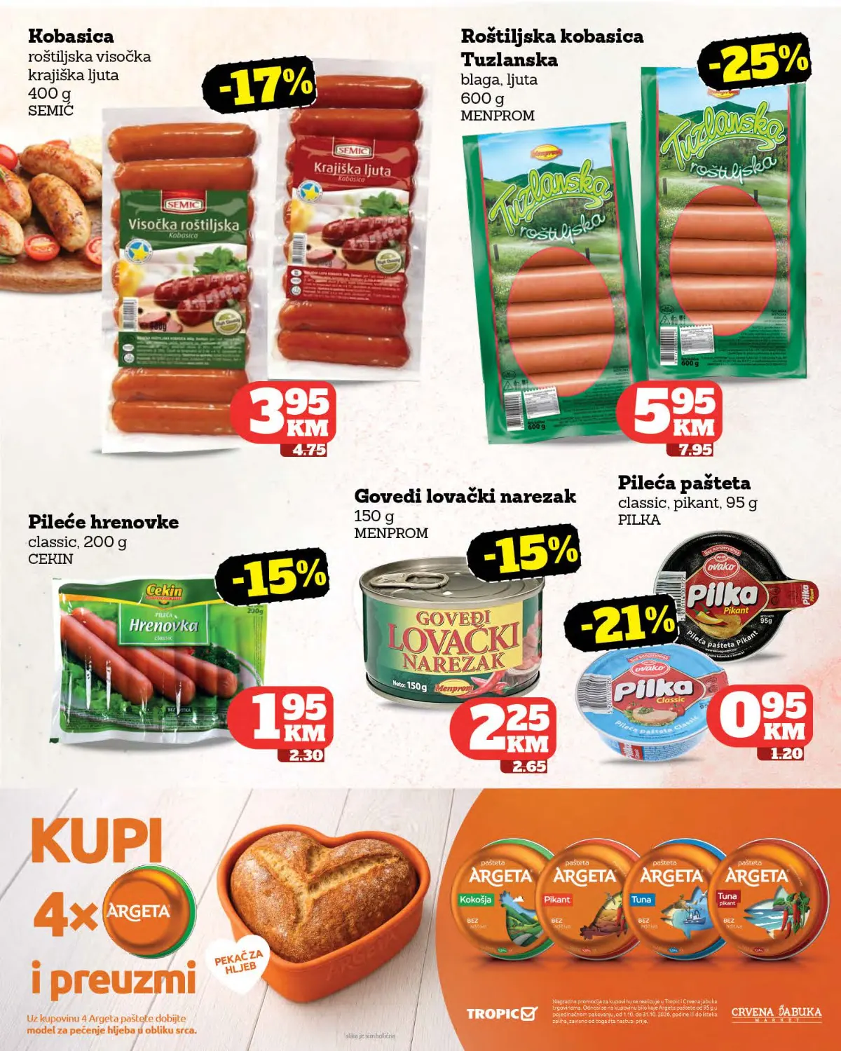 Crvena Jabuka katalog strana 6 – kobasice, hrenovke, narezak i pašteta