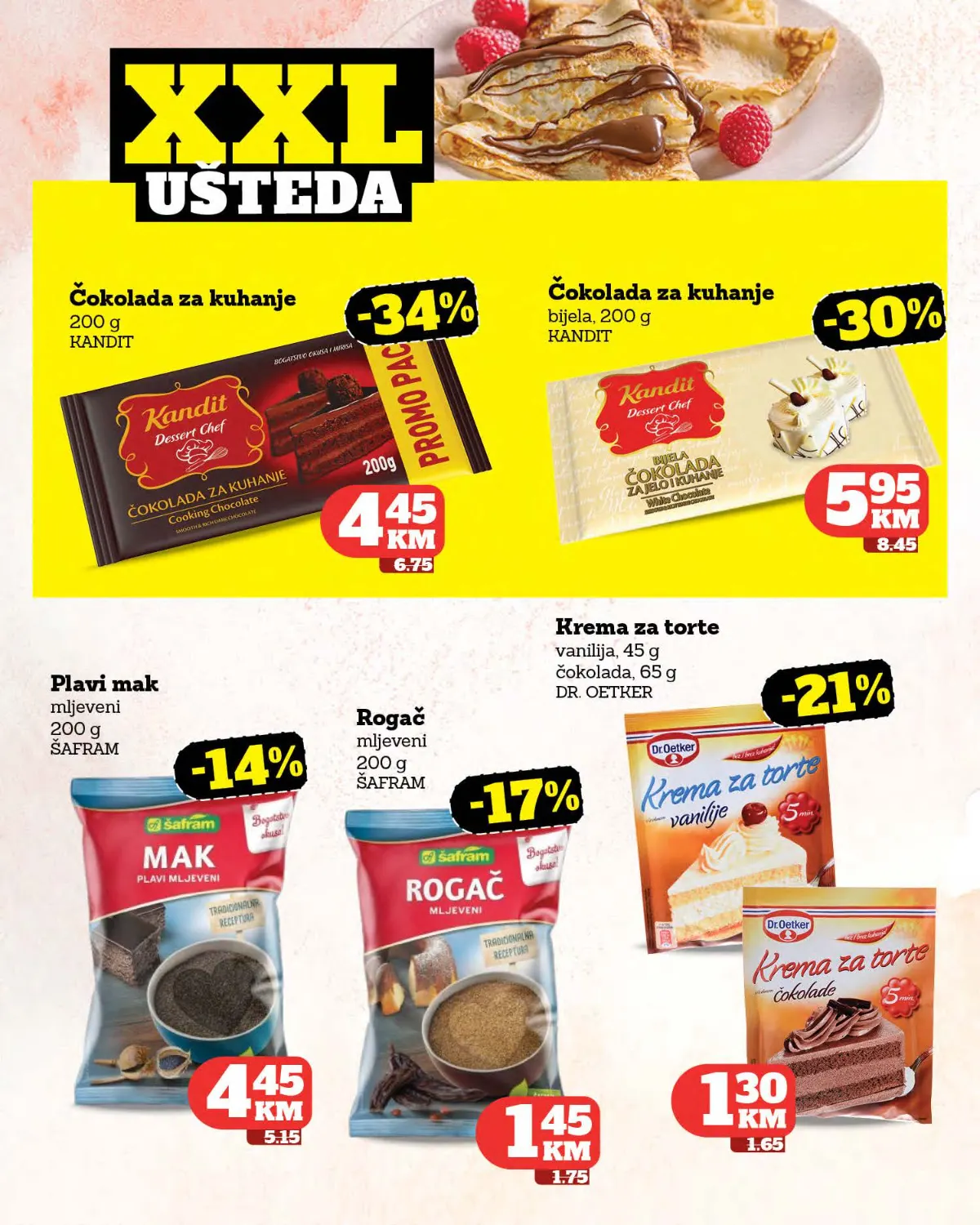 Crvena Jabuka katalog strana 26 – čokolada za kuhanje, mak, rogač i krema za torte