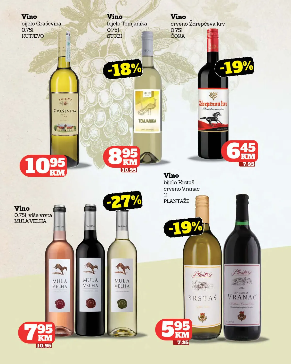 Crvena Jabuka katalog strana 34 – vina Graševina, Ždrepčeva krv, Mula Velha i Vranac