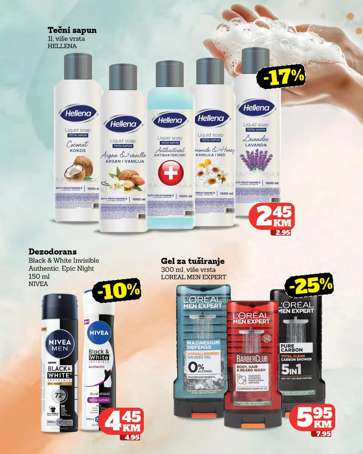 Crvena Jabuka katalog strana 39 – tečni sapun, Nivea dezodorans i L'Oreal gelovi
