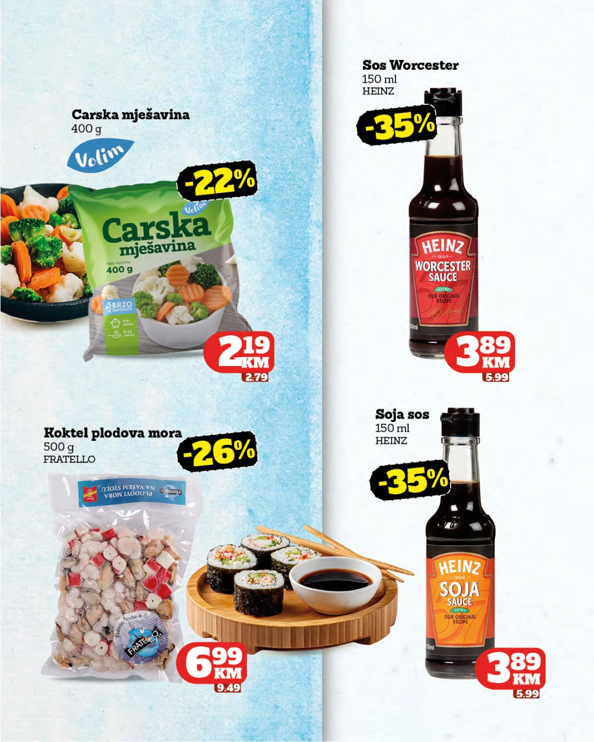 Moj Market katalog do 18.08.2026. – smrznuto povrće, plodovi mora i Heinz umaci | strana 14