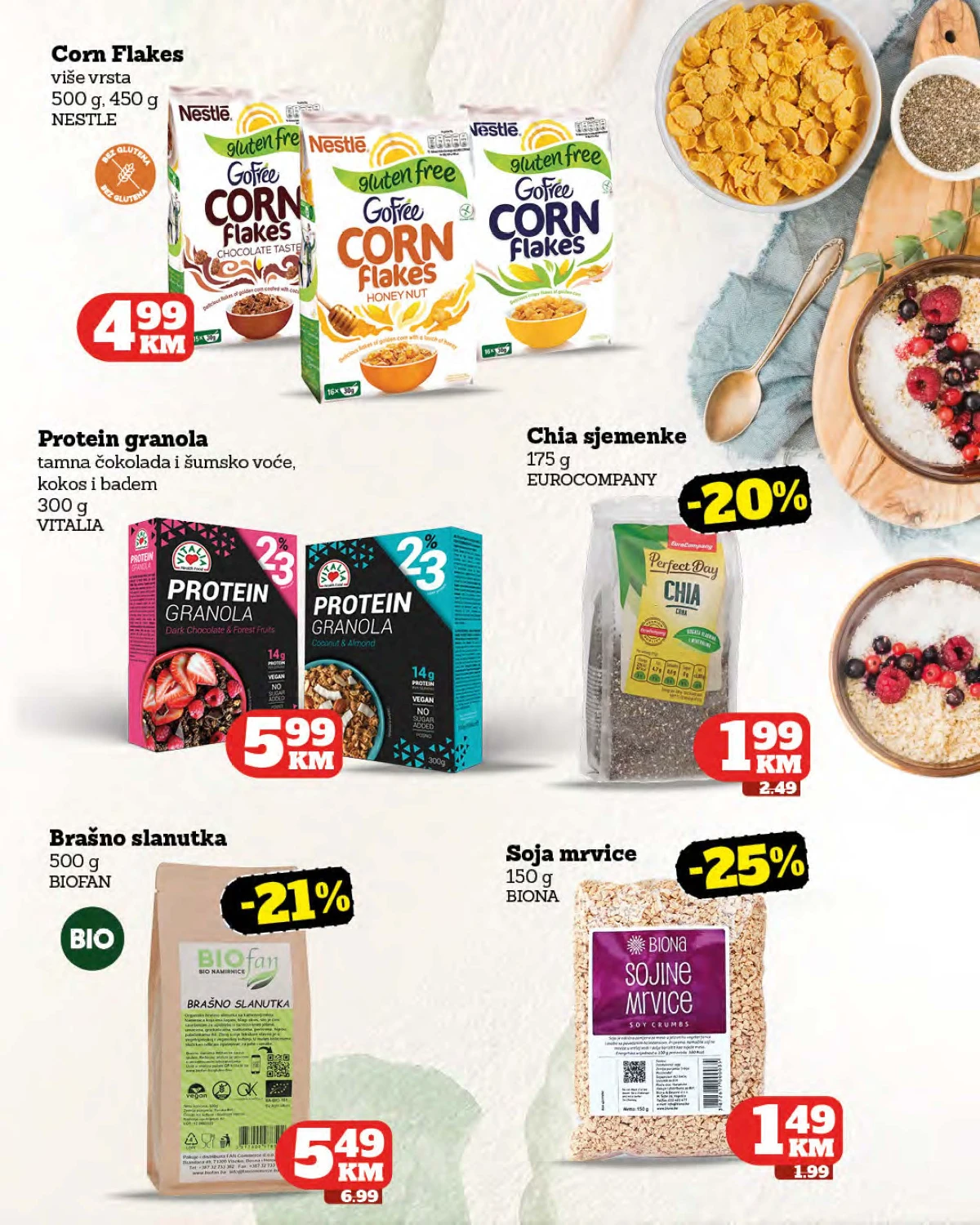 Moj Market katalog do 18.08.2026. – corn flakes, granola, chia i zdrava hrana | strana 23