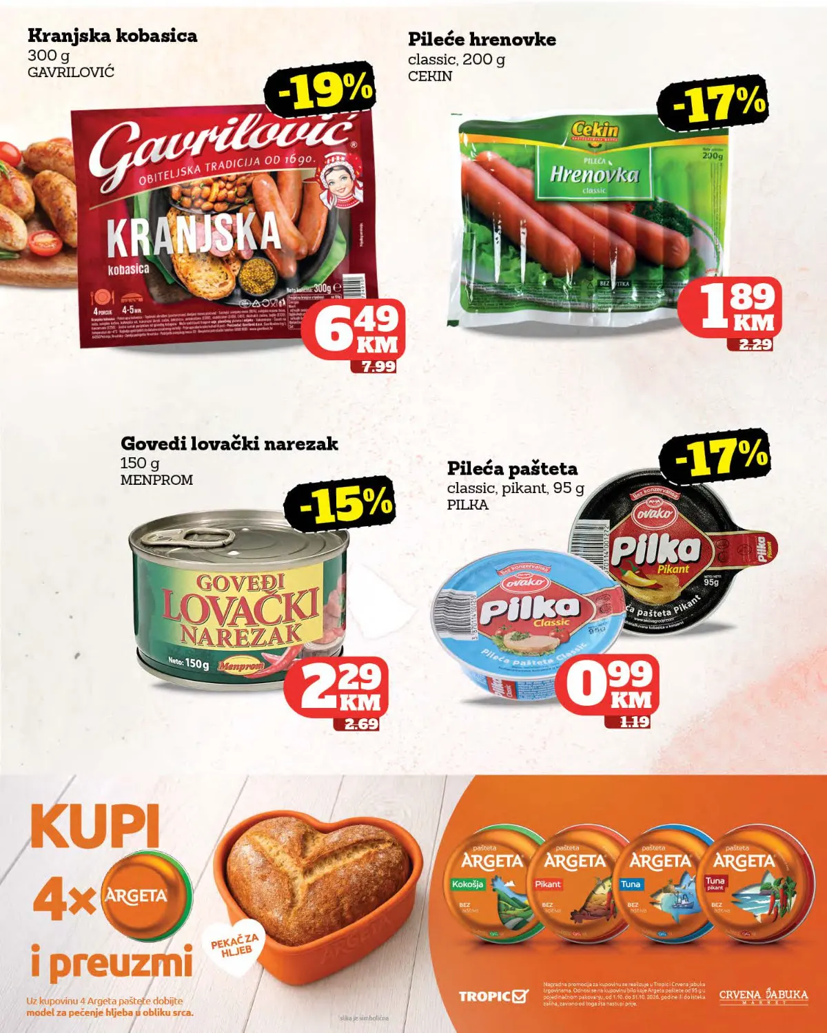Moj Market katalog strana 6 – kobasice, hrenovke, narezak i pašteta