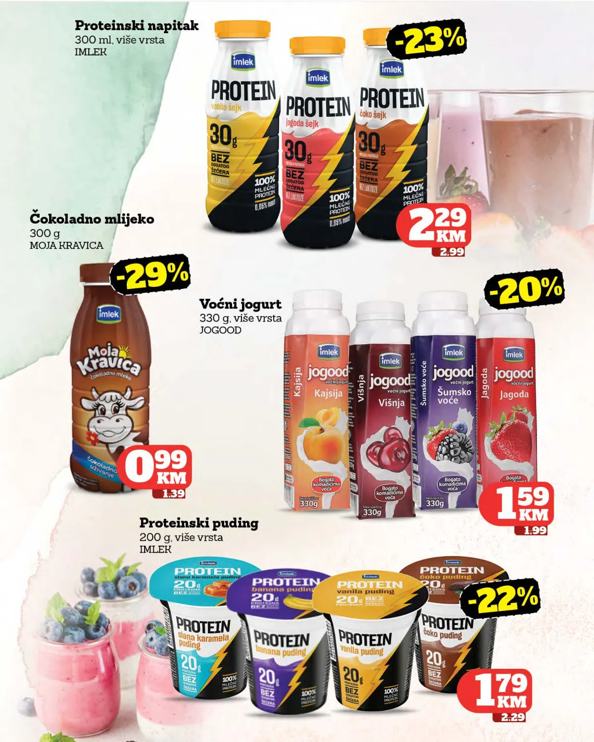 Moj Market katalog strana 11 – proteinski napici, jogurti i pudinzi