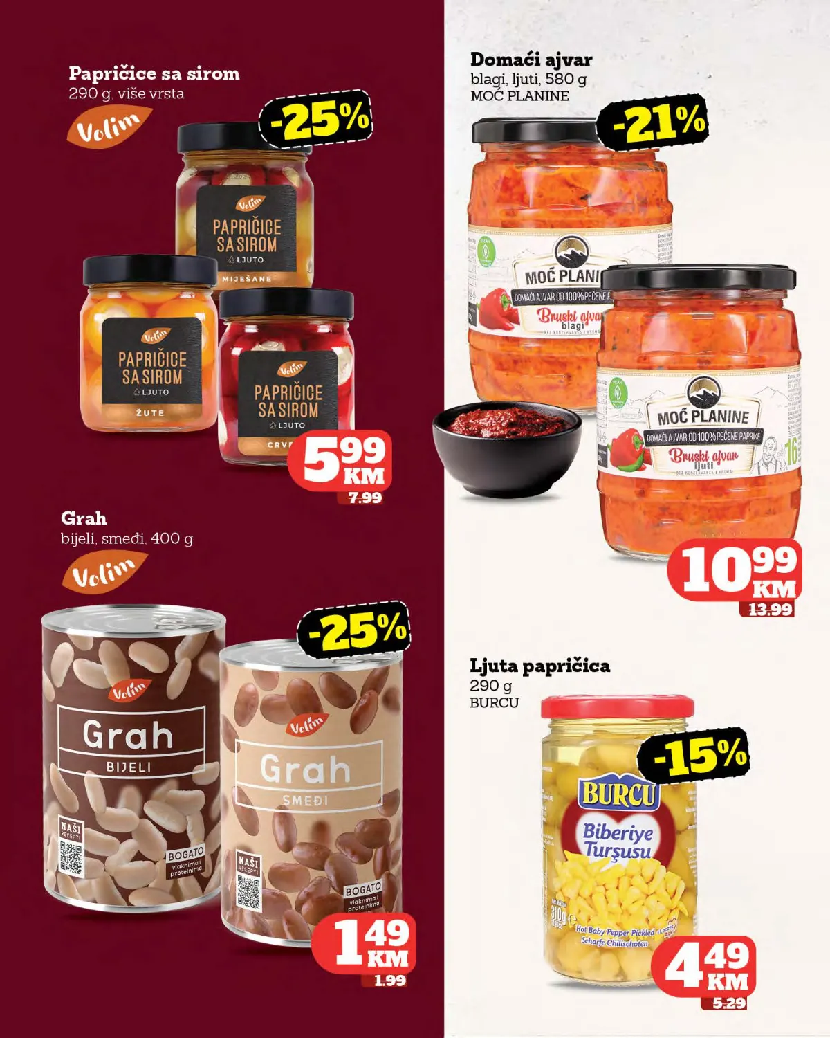 Moj Market katalog strana 14 – papričice, ajvar, grah i kisela paprika