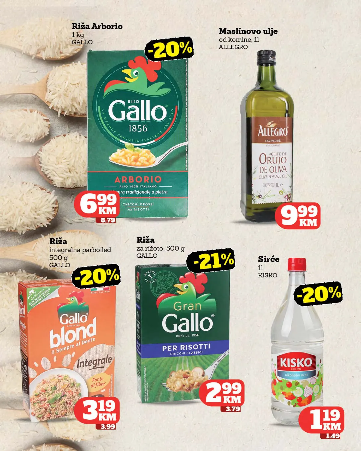 Moj Market katalog strana 16 – Gallo riža, maslinovo ulje i sirće