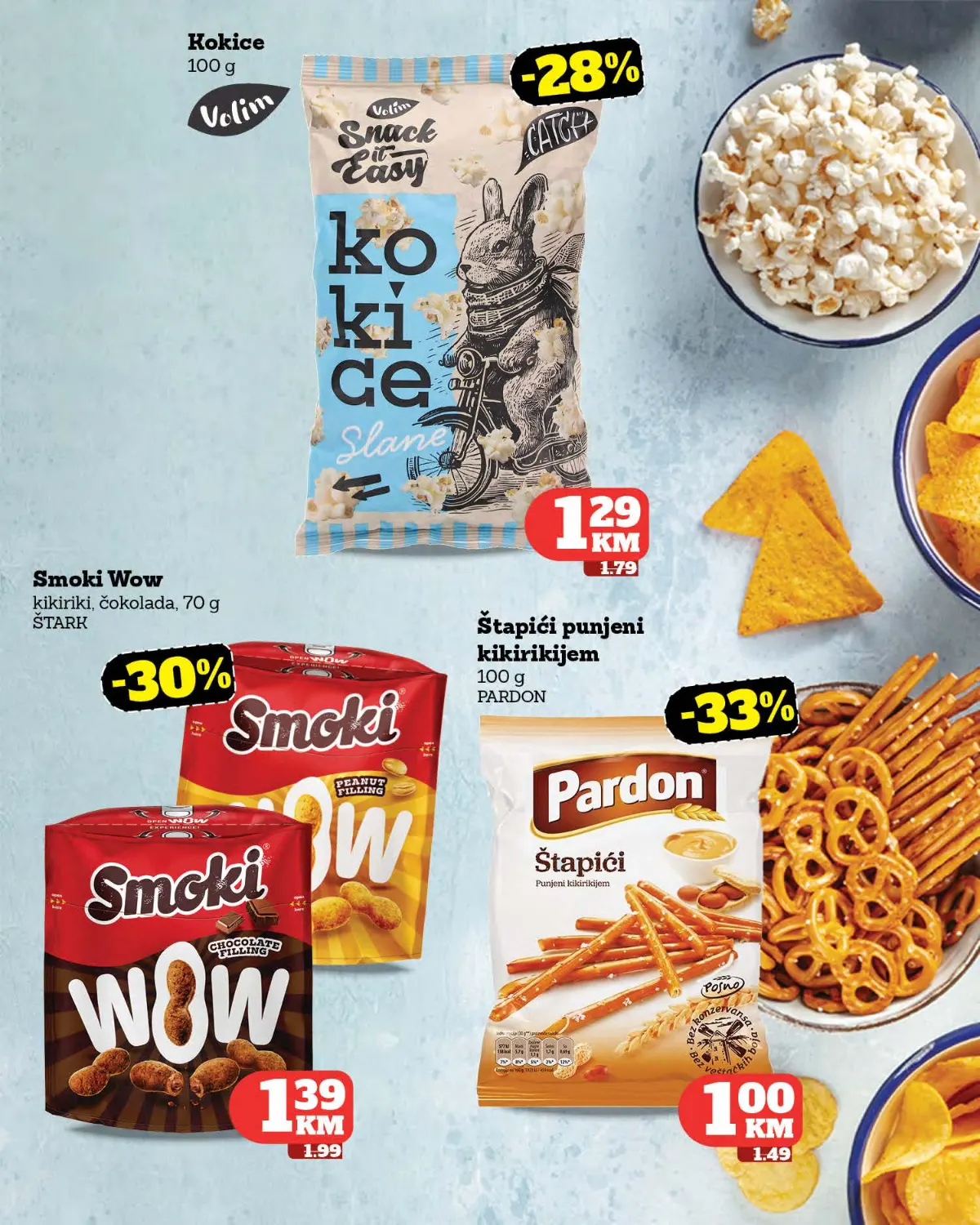 Moj Market katalog strana 25 – kokice, Smoki Wow i Pardon štapići