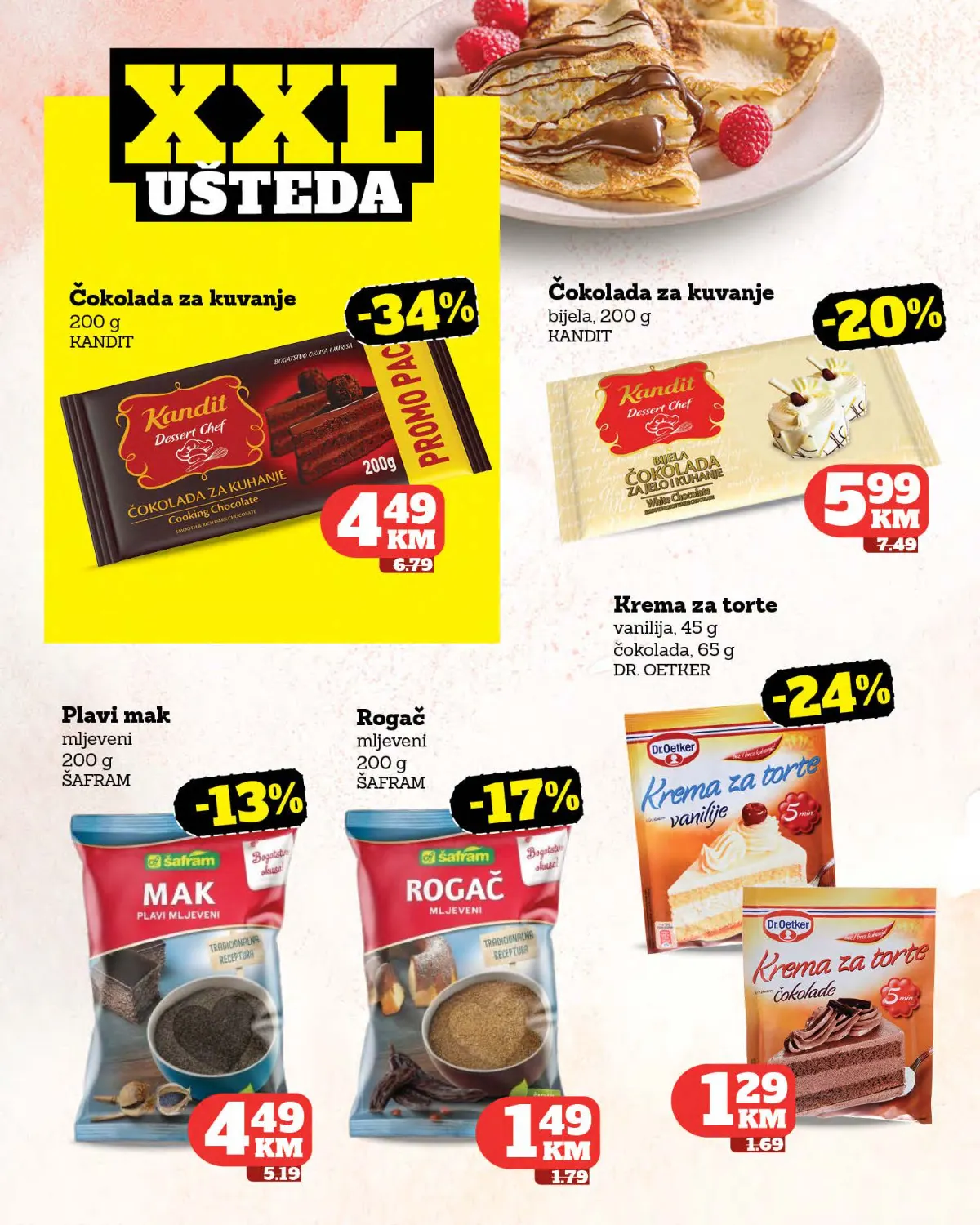 Moj Market katalog strana 26 – Kandit čokolada za kuhanje, mak i kreme za torte