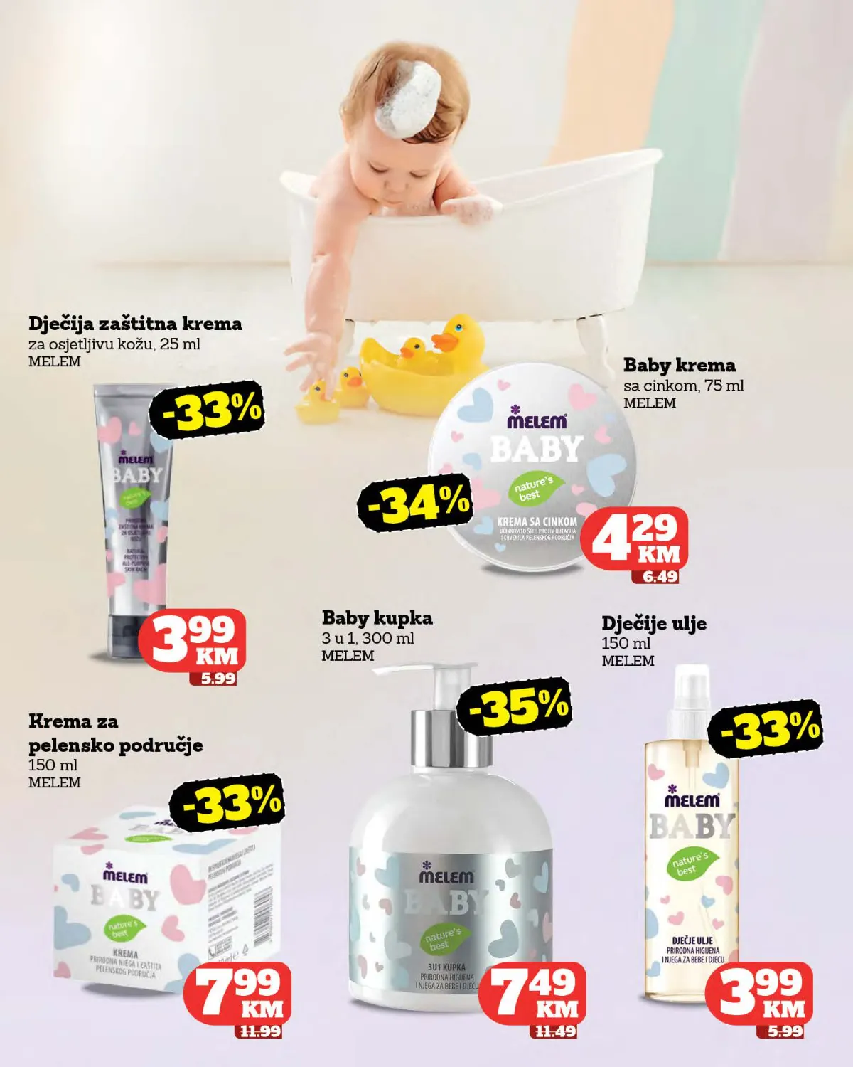 Moj Market katalog strana 43 – Melem Baby proizvodi za njegu bebe