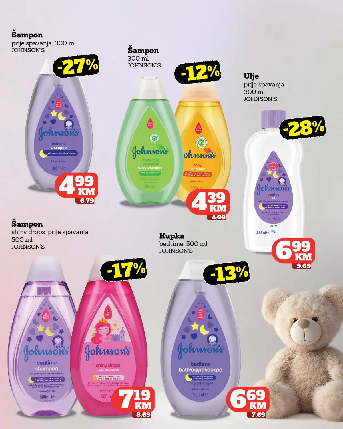 Moj Market katalog strana 45 – Johnson's šamponi, ulje i kupke za bebe
