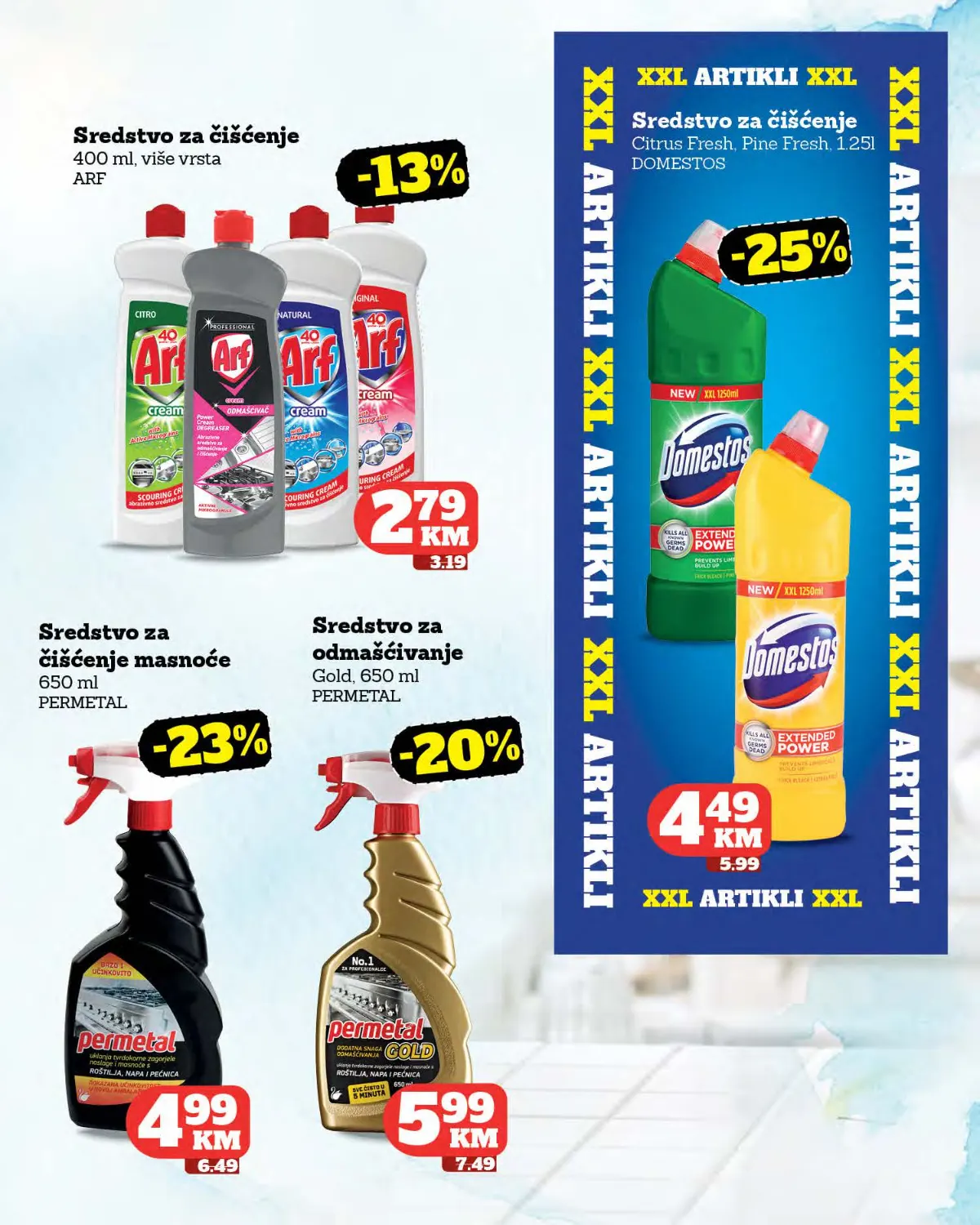 Moj Market katalog strana 51 – Arf, Permetal i Domestos sredstva za čišćenje