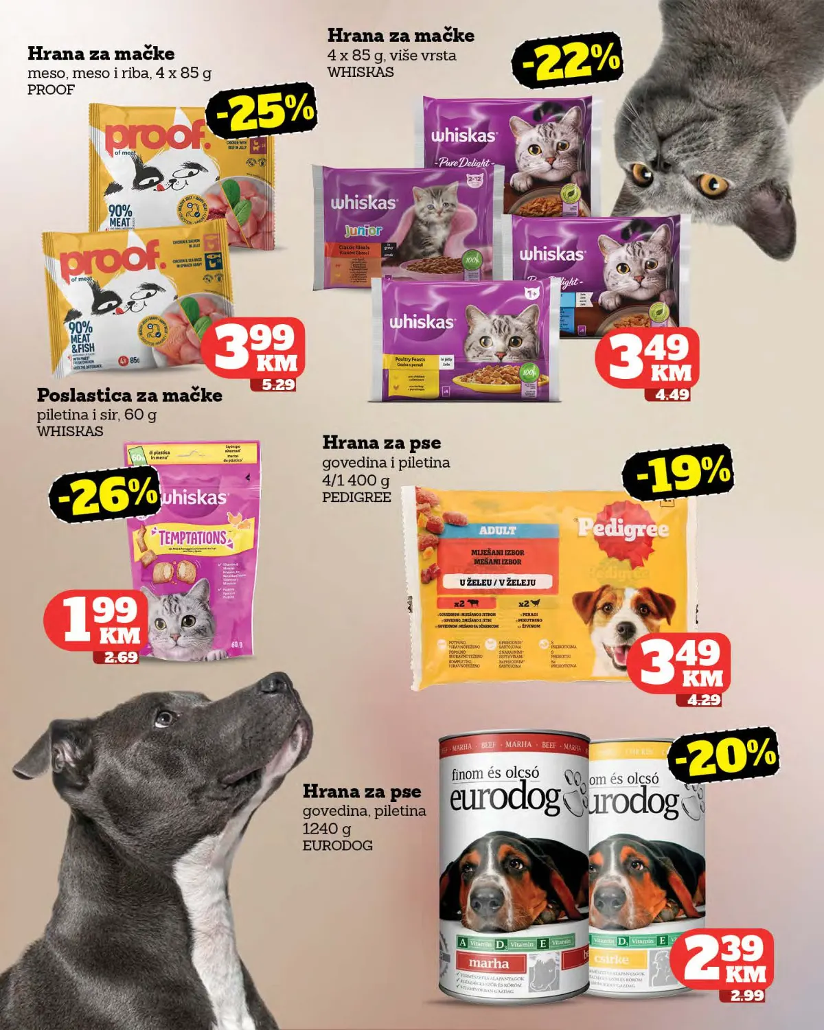 Moj Market katalog strana 52 – Whiskas, Pedigree, Proof i Eurodog hrana za kućne ljubimce