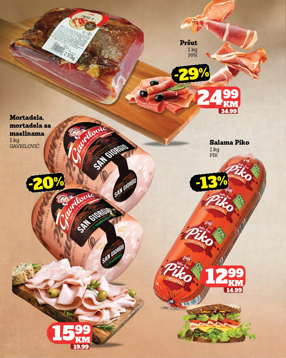 Tropic katalog strana 4 – pršut, mortadela i Piko salama