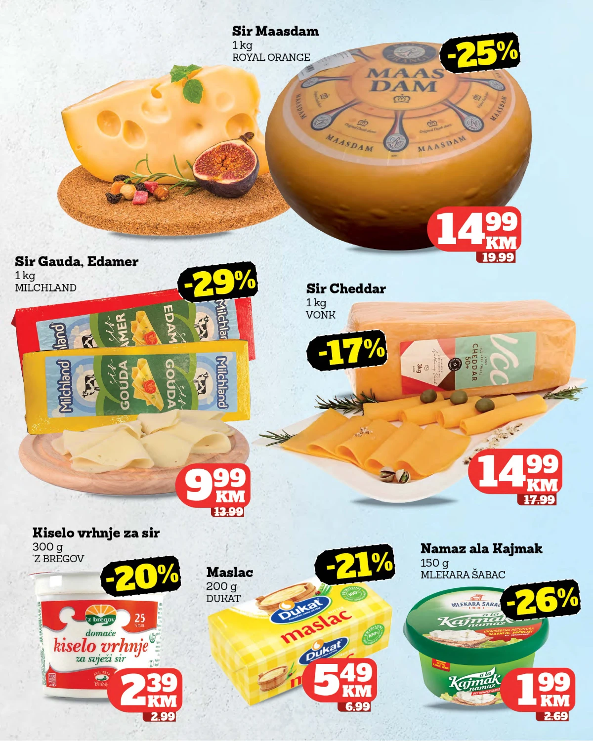 Tropic katalog strana 8 – sirevi, maslac, kiselo vrhnje i kajmak