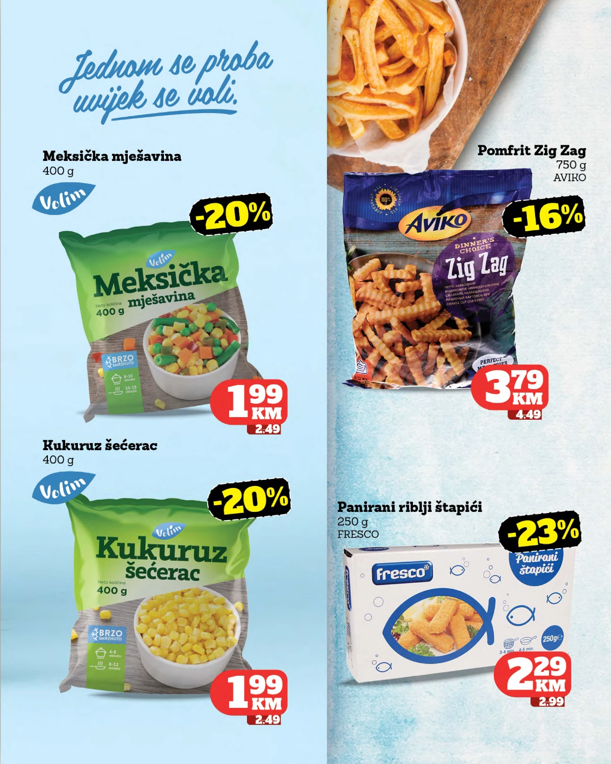Tropic katalog strana 10 – smrznuto povrće, pomfrit i riblji štapići
