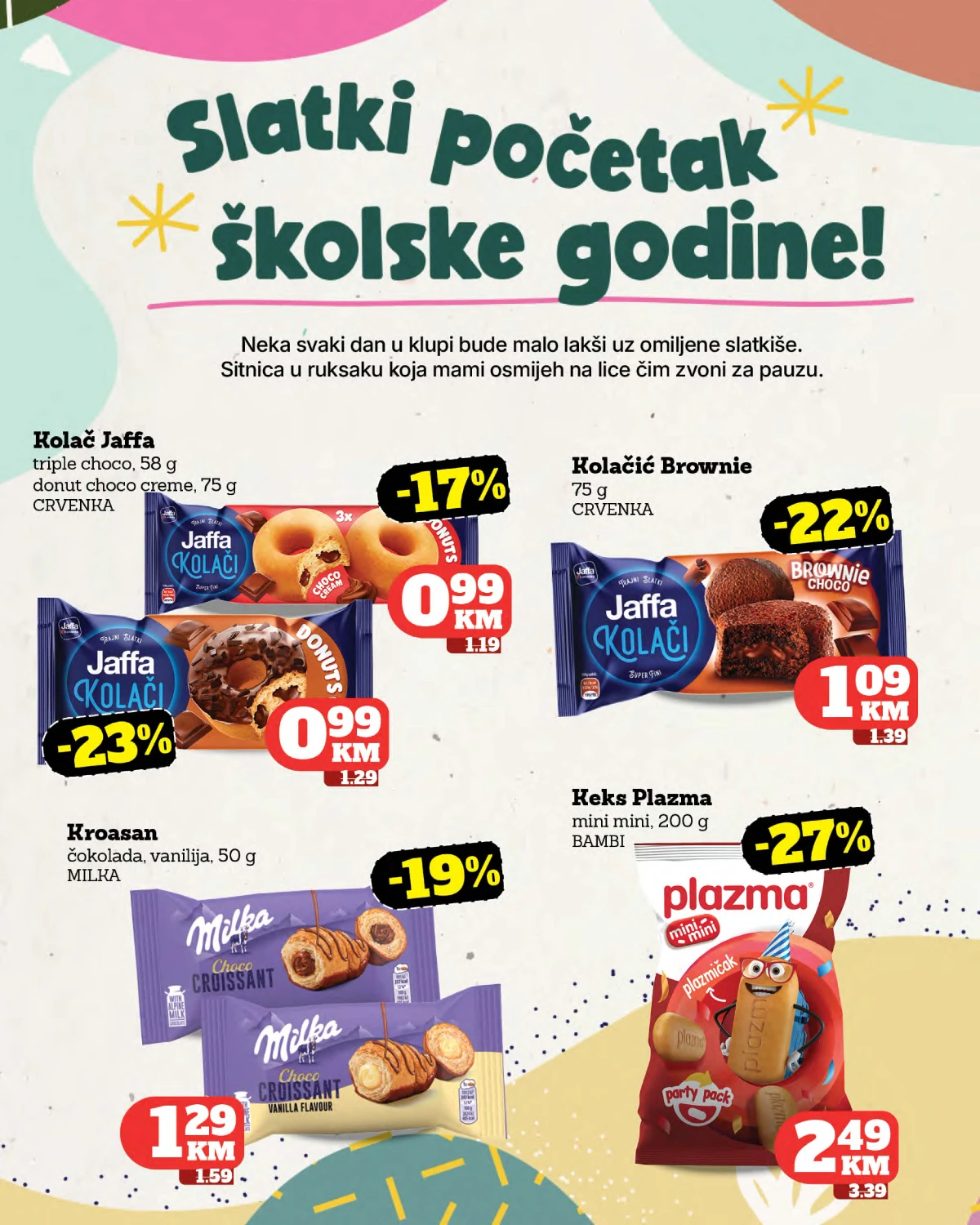 Tropic katalog strana 20 – Jaffa kolači, Milka kroasan i Plazma