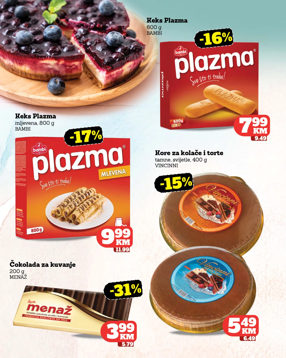 Tropic katalog strana 24 – Plazma keks, mljevena Plazma i čokolada za kuvanje