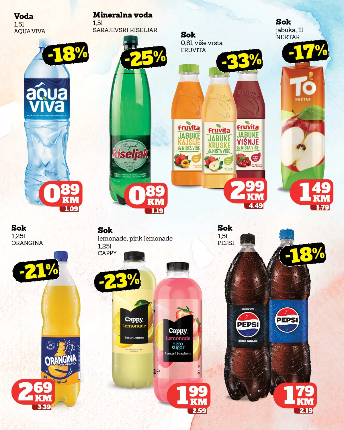 Tropic katalog strana 27 – voda, sokovi i Pepsi
