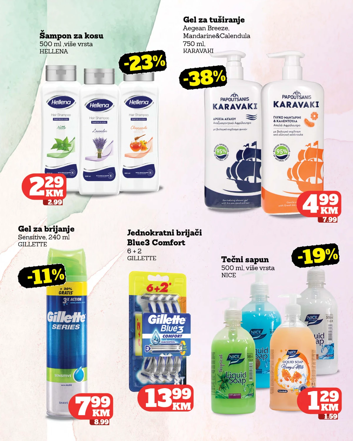Tropic katalog strana 34 – šamponi, gelovi za tuširanje, brijači i tečni sapun