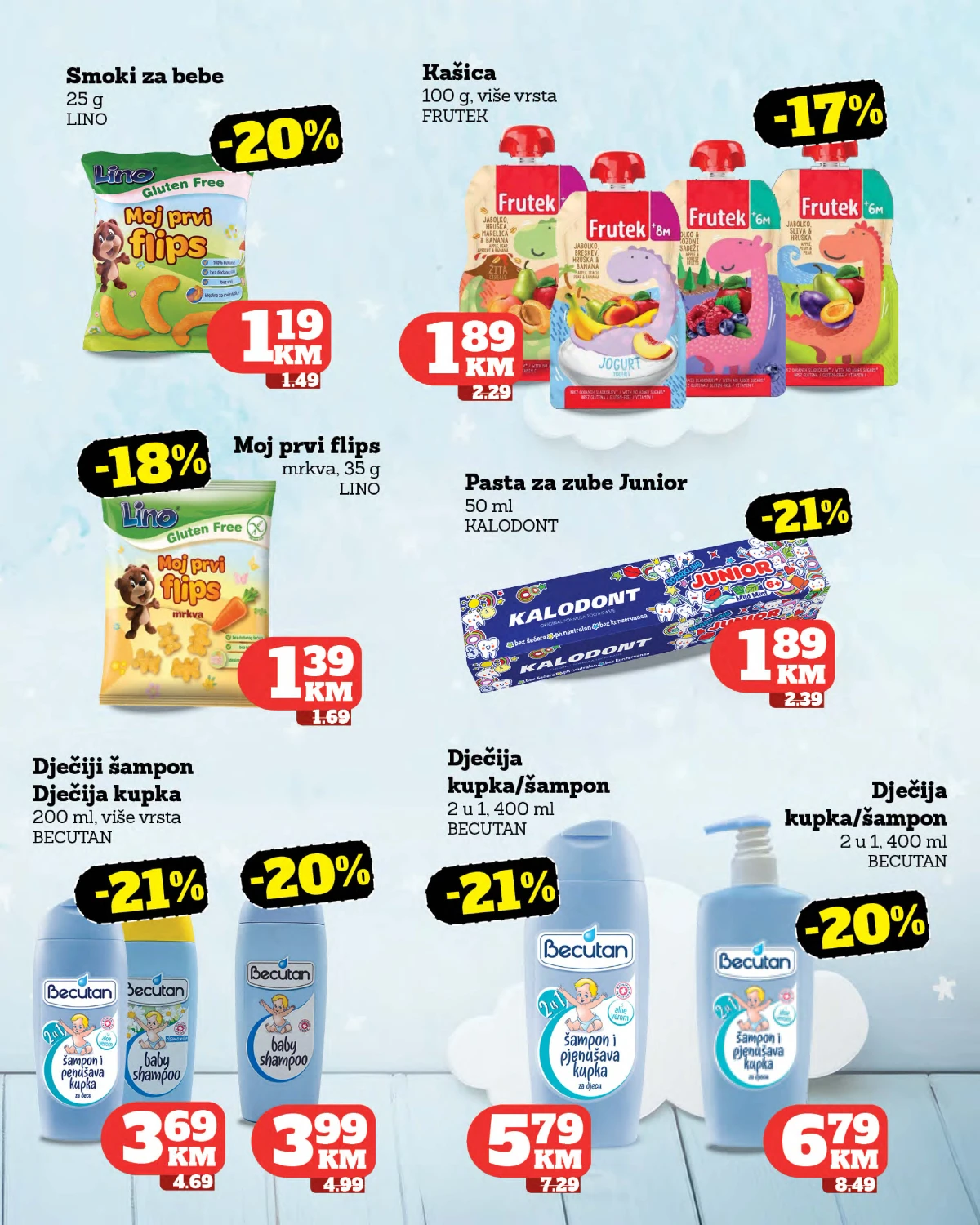 Tropic katalog strana 37 – Lino, Frutek, Kalodont i Becutan proizvodi za djecu