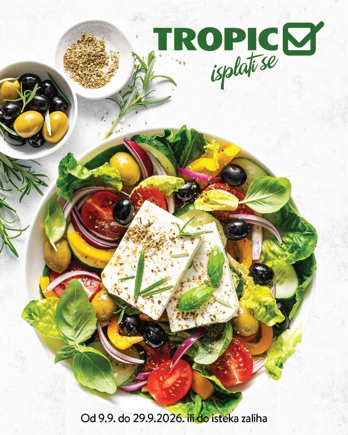 Tropic katalog od 09.09. do 29.09.2026. – akcijske cijene hrane, pića, higijene i proizvoda za domaćinstvo