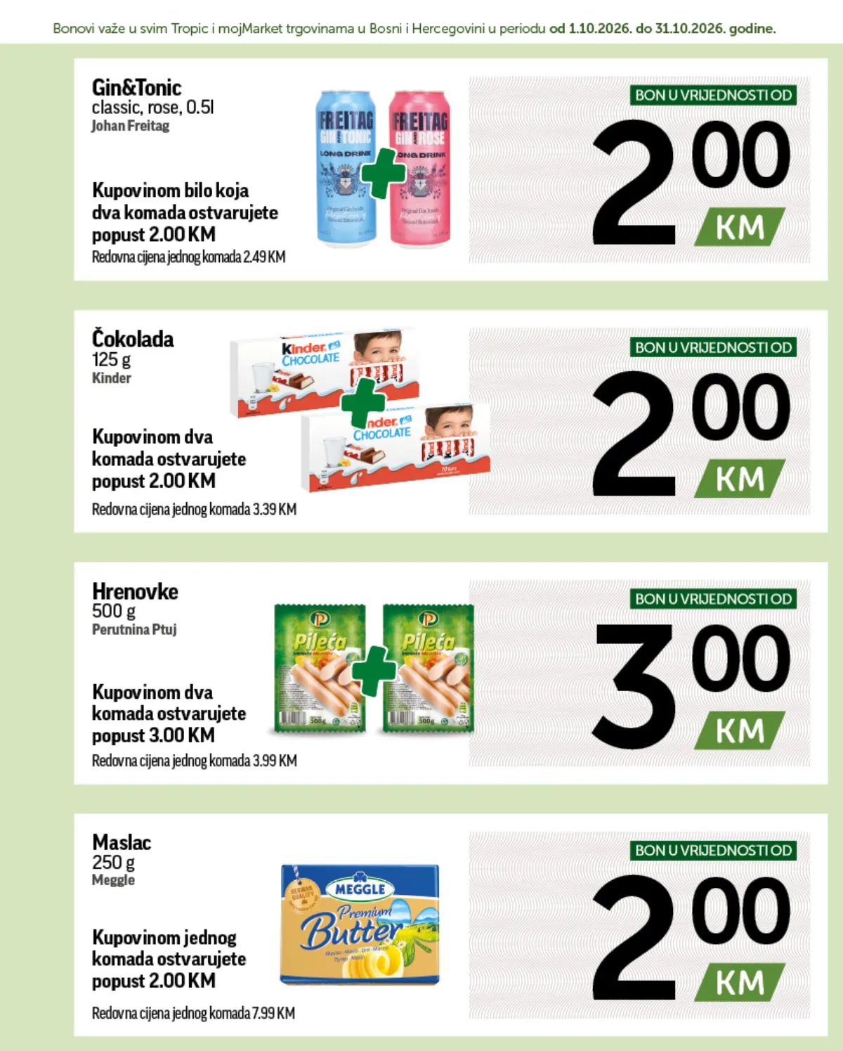 Tropic i mojMarket Super Bonbonjera – piće, čokolada, hrenovke i maslac