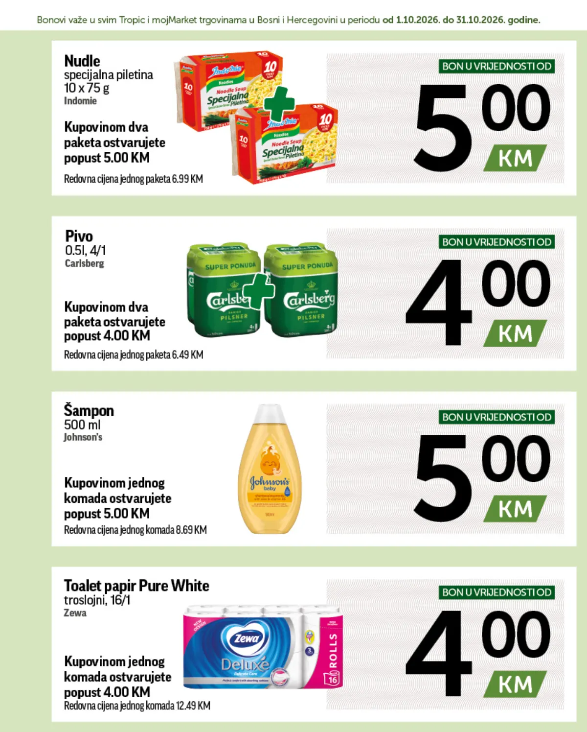 Tropic i mojMarket Super Bonbonjera – nudle, pivo, šampon i toalet papir