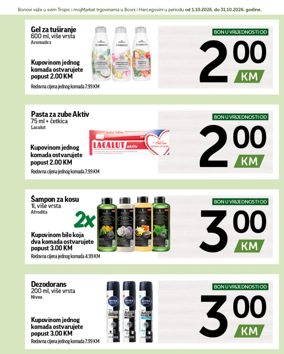Tropic i mojMarket Super Bonbonjera – gel za tuširanje, pasta za zube, šampon i dezodorans