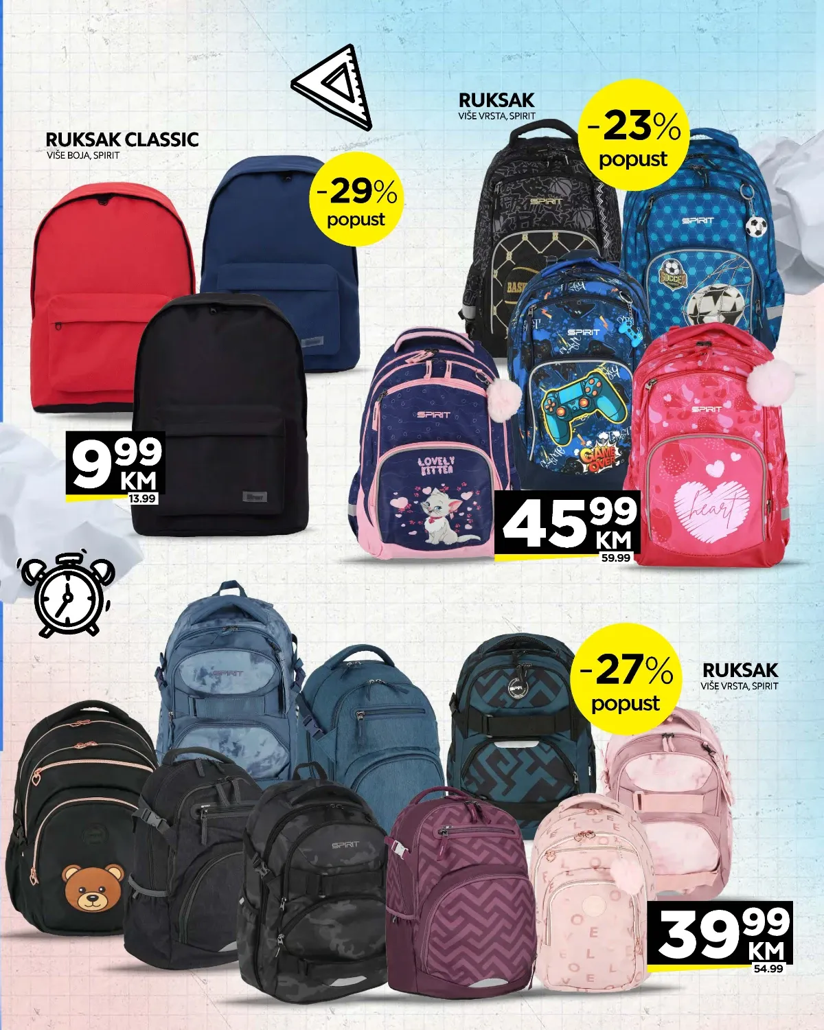 Tropic školski katalog – Spirit Classic i drugi školski ruksaci uz popuste do 29%