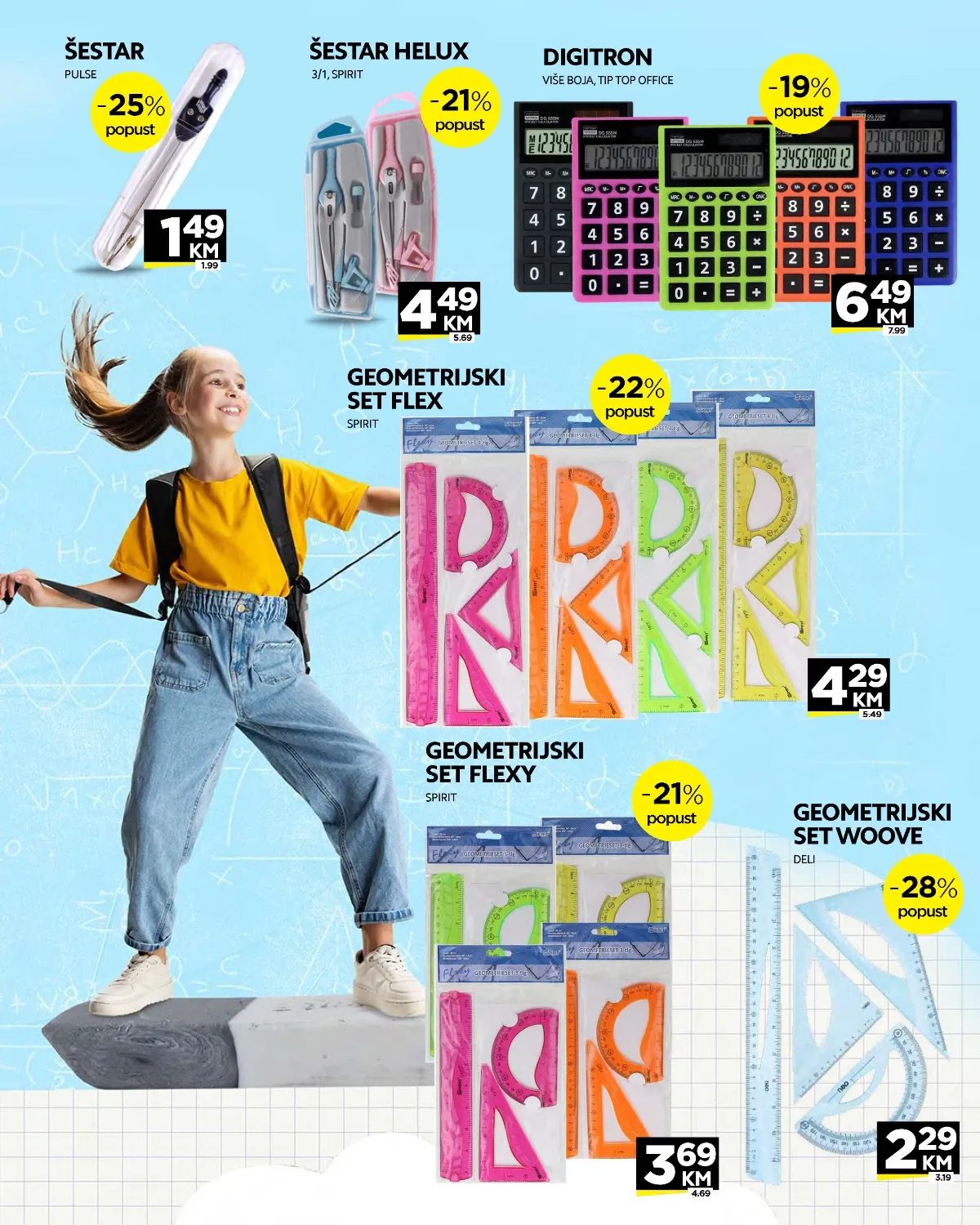 Tropic školska akcija – šestari, digitroni i geometrijski setovi uz popuste do 28%