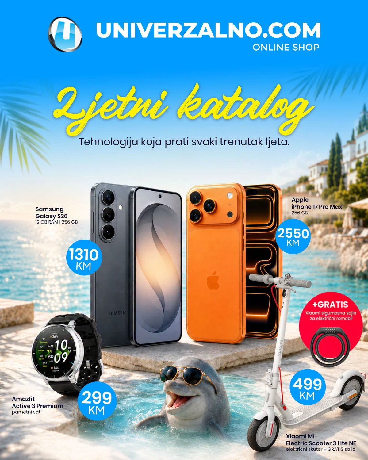 Univerzalno.com ljetni katalog – akcijske cijene tehnologije, telefona, klima i kućanskih uređaja