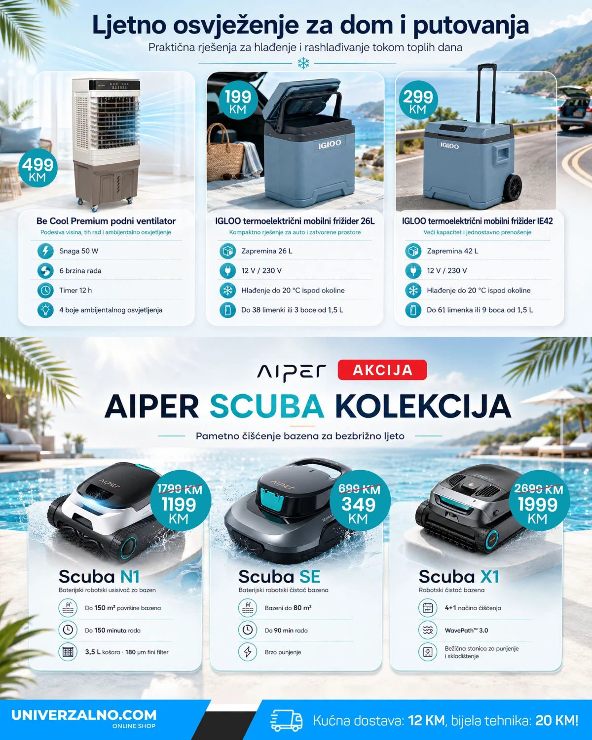 Univerzalno.com ljetni katalog – rashladni uređaji, prijenosni frižideri i oprema za bazene | Strana 9