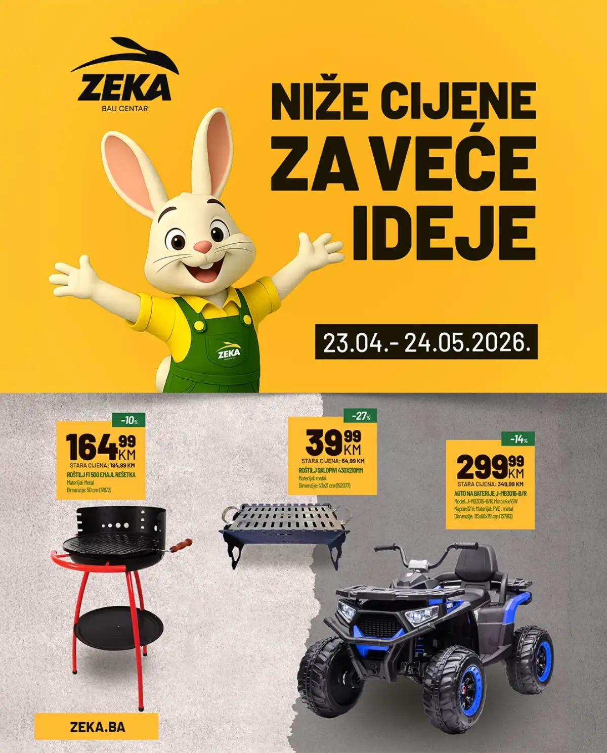 Zeka akcija katalog sniženja posuđe bijela tehnika alat Bosna i Hercegovina do 24.05.2026 strana 1